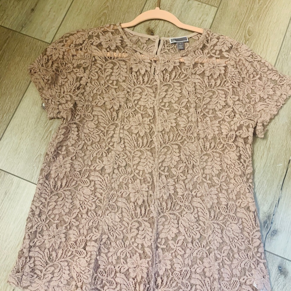 Pink Lace blouse.